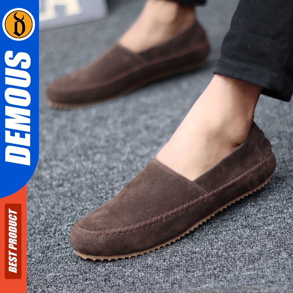 DEMOUS Celtic - Sepatu Slip On Casual Santai Slop Pria