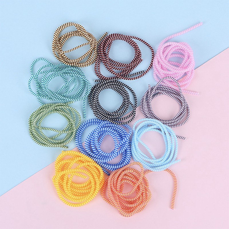 PANJANG 1,4 M TALI PELINDUNG KABEL SPIRAL CORD PROTECTOR LILIT 2 WARNA (VH)