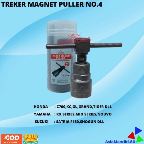 Treker Magnet No 4 Magnet Puller #4 YUKIDO Grand Tiger Shogun Satria GL RX Honda Suzuki Beat Vario