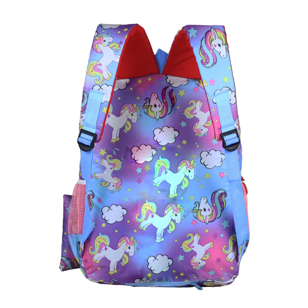 Tas Ransel Cewek Backpack Anak Perempuan PAUD TK Cahaya Gambar Unicorn Kuda Pony Lucu Imut