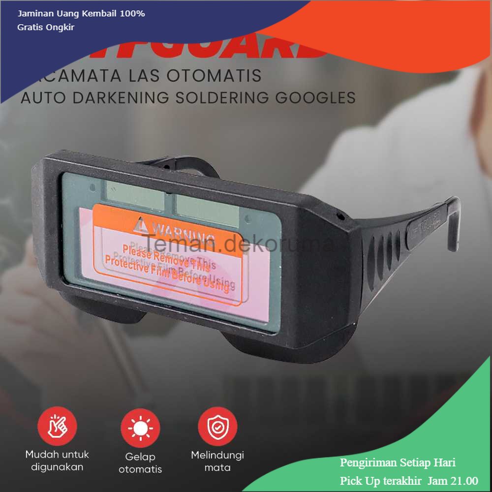 TD - PKK TaffGuard Kacamata Las Otomatis Auto Darkening Soldering Googles 5100B