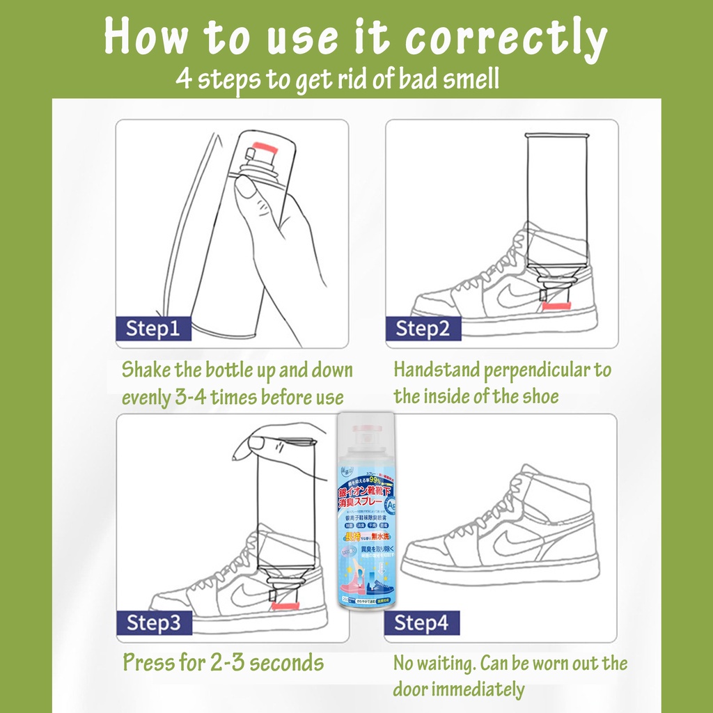 Parfume Spray Penghilang Bau Sepatu Anti Bakteri Parfum Sepatu Deodoran Kaus Kaki Sepatu