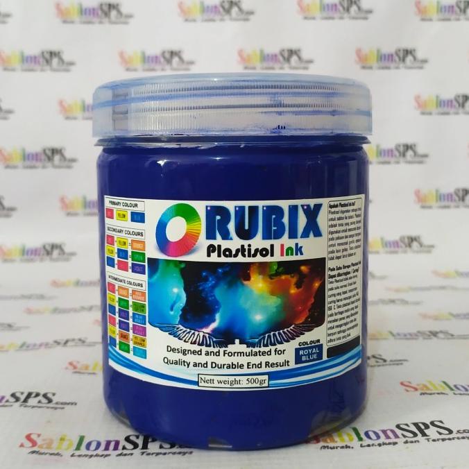 

TINTA SABLON PLASTISOL RUBIX ROYAL BLUE BIRU ROYAL 500GR