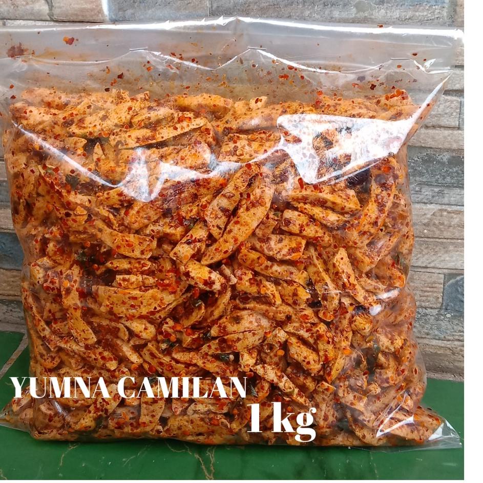 

Promo Keren--Basreng stik 1kg/Basreng Bumbu Basah Daun jeruk Yumna Camilan
