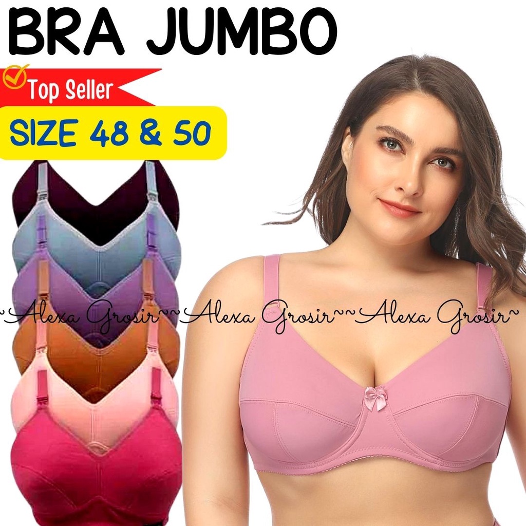 BH Sport Bra SUPER JUMBO BH Big Size 50 48 Kait 3 Tanpa Kawat