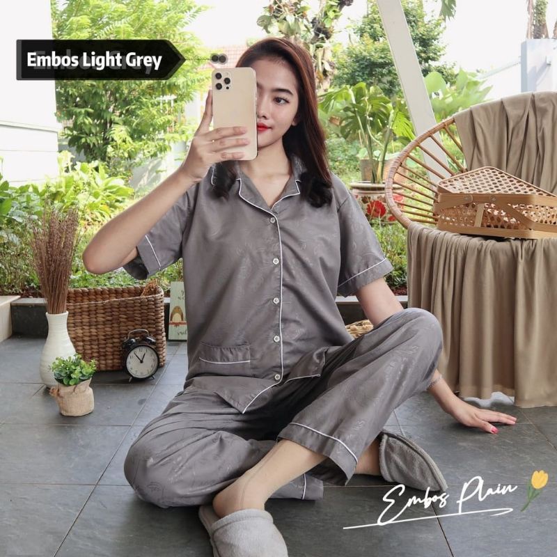 PIYAMA KATUN EMBOS CP / PIYAMA MURAH / BAJU TIDUR