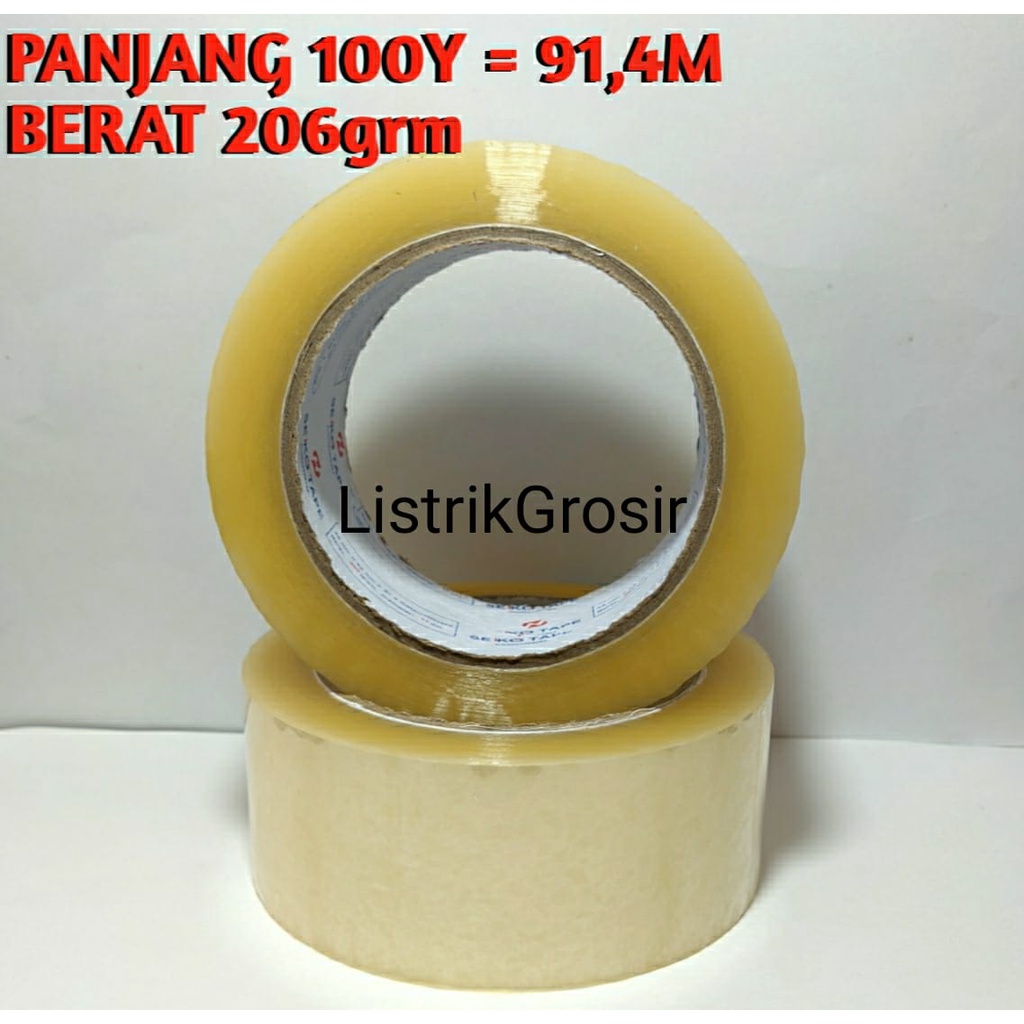 Isolasi Lakban Bening Pajero 100y 50y 48mm Plakban Clear 2 Inch OPP Tape