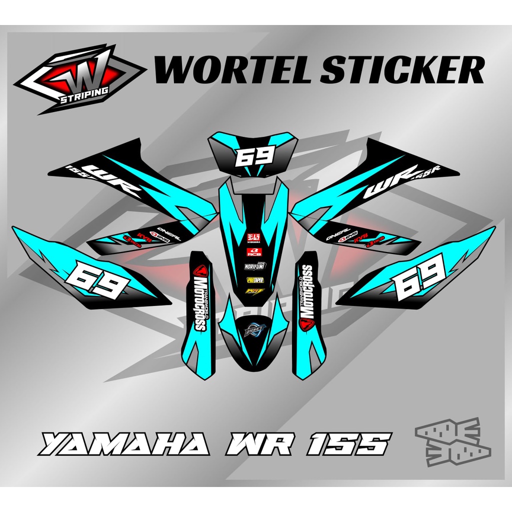 Striping WR155-Stiker Hologram Decal Yamaha WR 155 Simpel Manis