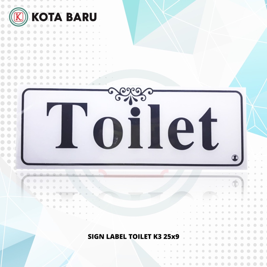 

SIGN LABEL TOILET K3 25x9