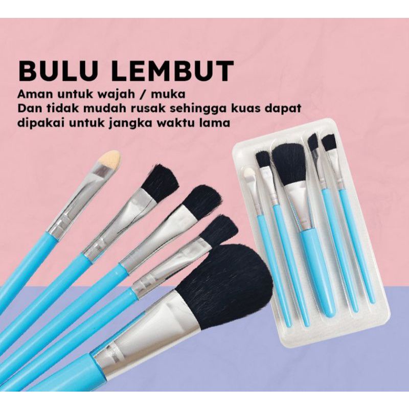 ♥️G.A.SHOP♥️KUAS MAKE UP MURAH / KUAS MAKE UP 5IN1 / MAKE UP BRUSH