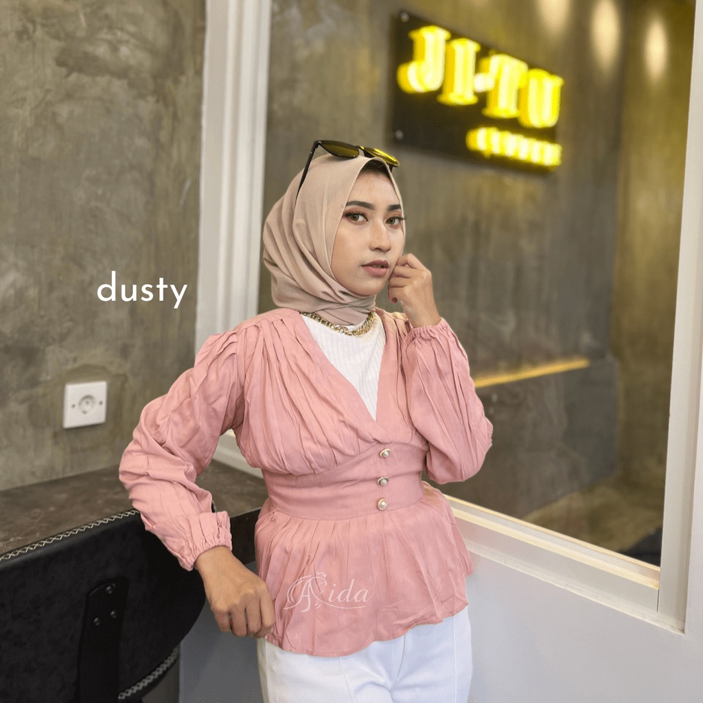 Lily Blouse Rayon Premium Lengan Panjang