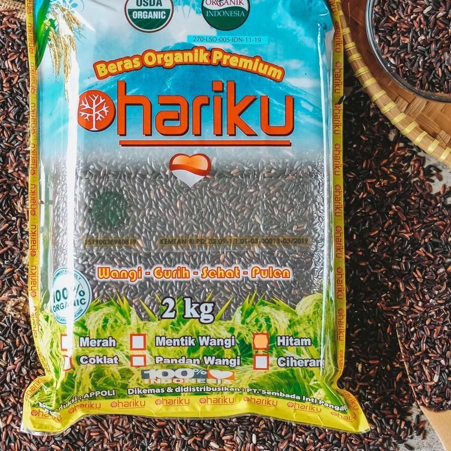 

✨10.10✨ HARIKU Beras Organik Hitam 2Kg murah