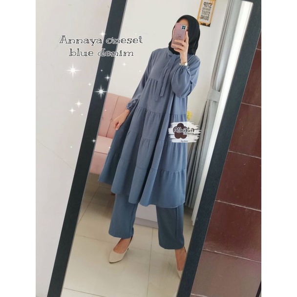 Setelan Annyana athata by dzee / bahan syakila premium