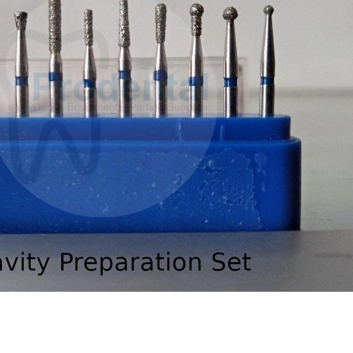 Dental diamond bur gigi set bur gigi pita biru kuning merah preparation preparasi crown molar anteri