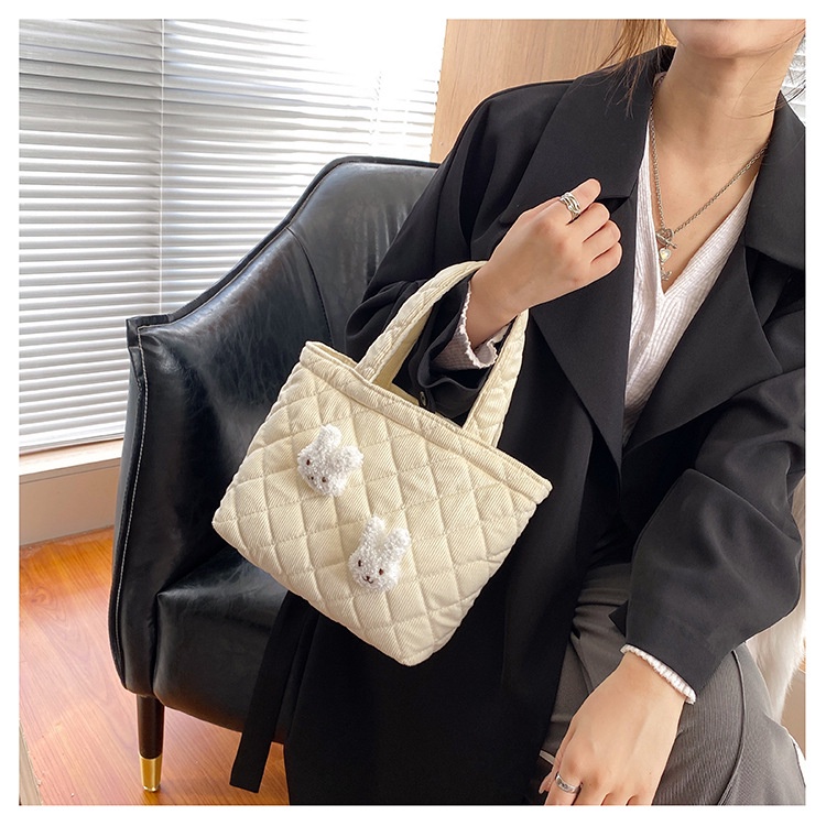 Drozenb PUFFY FOAM HANDBAG TOTE - TAS KOREA KEKINIAN BAHAN CANVAS IMPORT HANDBAG KOREA