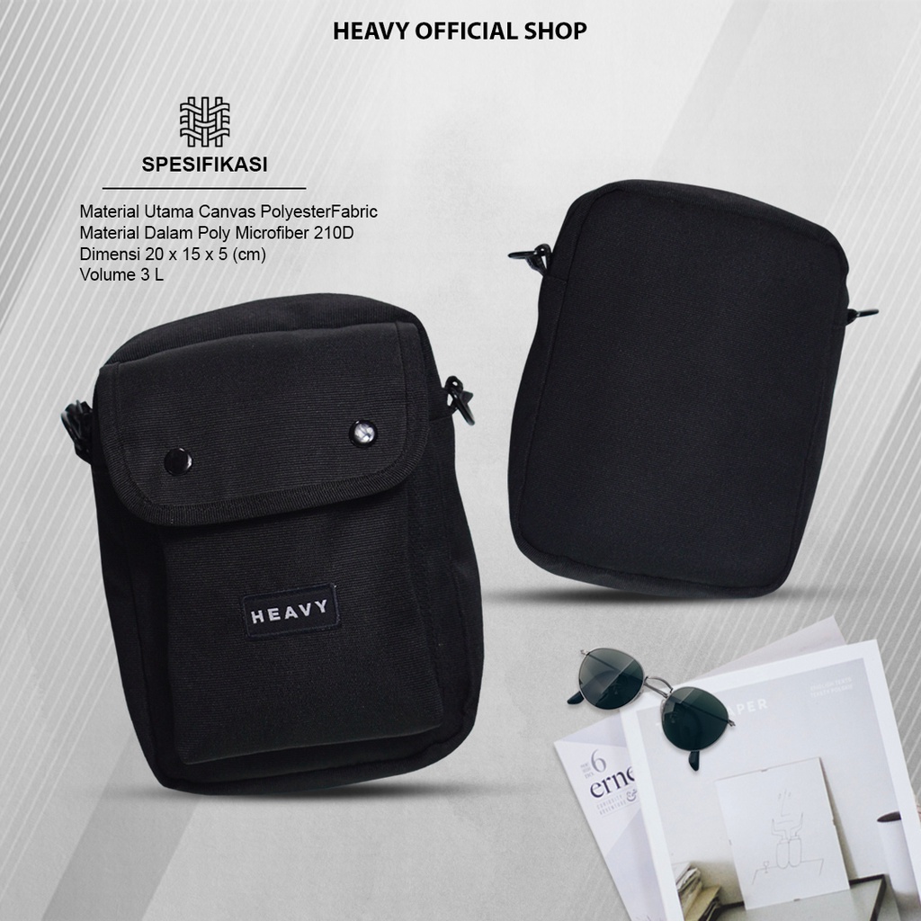 Heavy tas selempang pria siggler kanvas premium distro - Sling bag heavy original