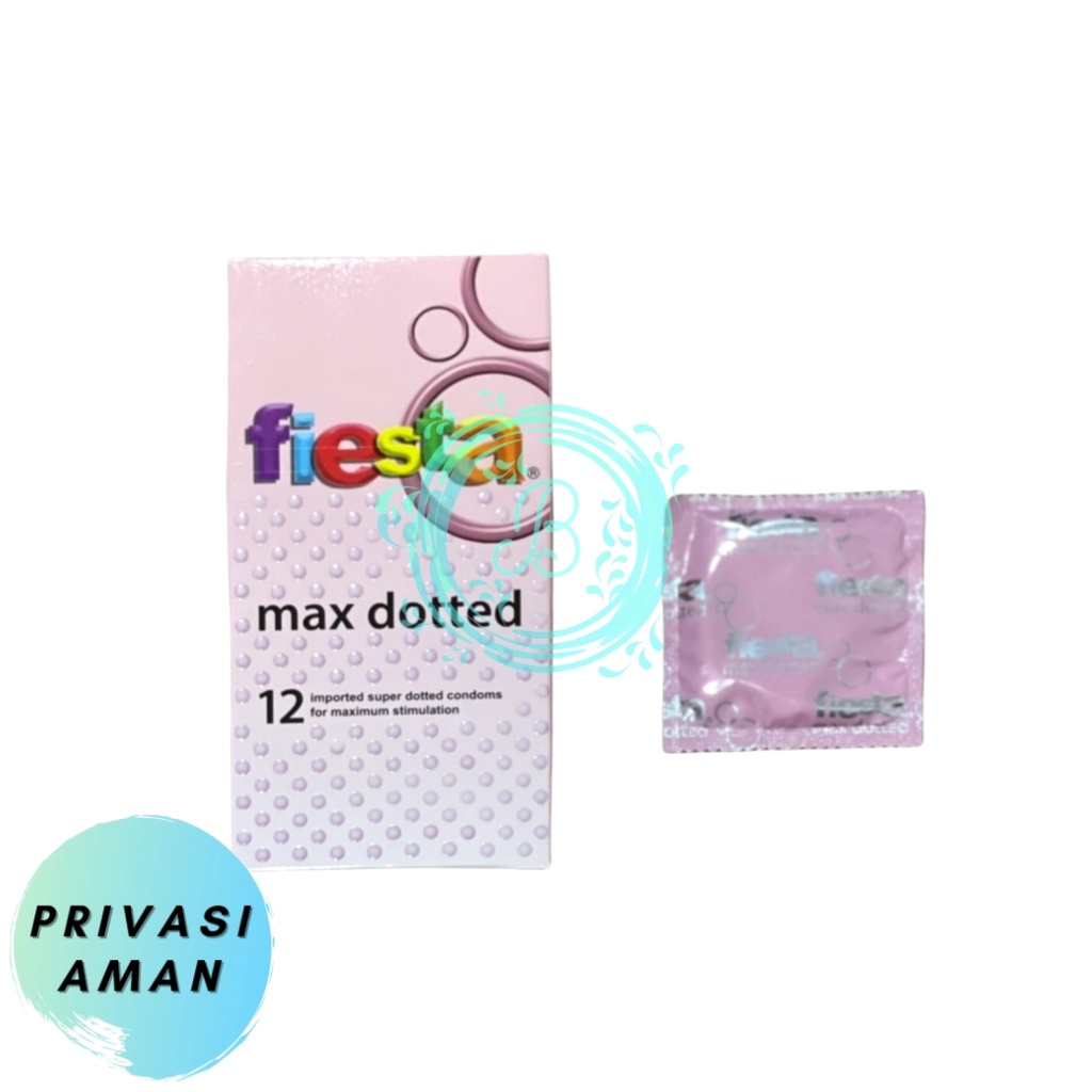 Kondom Fiesta Max Dotted 3 Pcs Alat Kontrasepsi Fiesta Tesktur Bintil Berbintik Dot 3s