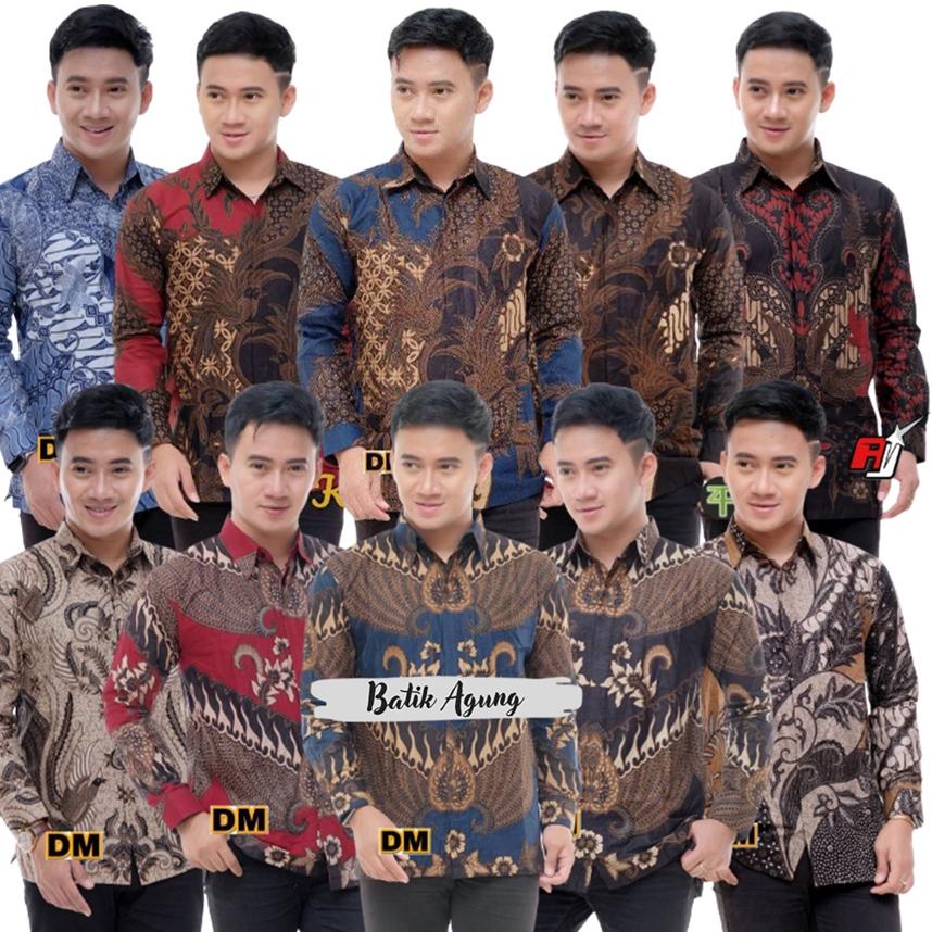 Baju Batik Pria  Kondangan Nikahan Tunangan Acara Keluarga Pria Lengan Panjang Modern Murah Terbaru 