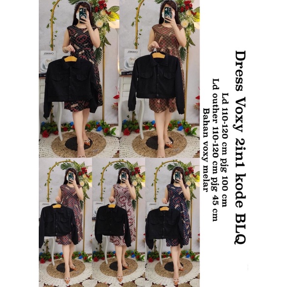 Dress voxy rompi kode BLQ