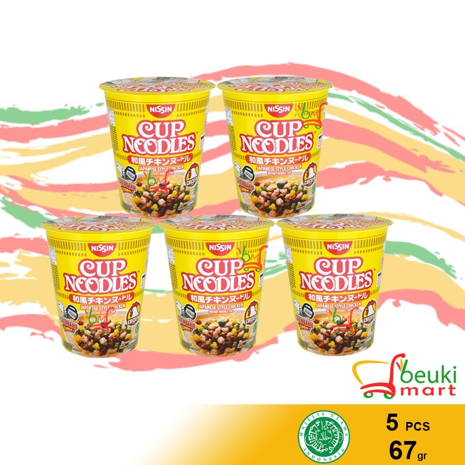 

STAR BRANDS 5PCS Nissin Cup Noodles Rasa Kaldu Ayam Ala Jepang Mie Instan Kuah - 5pcs x 67gr grosir