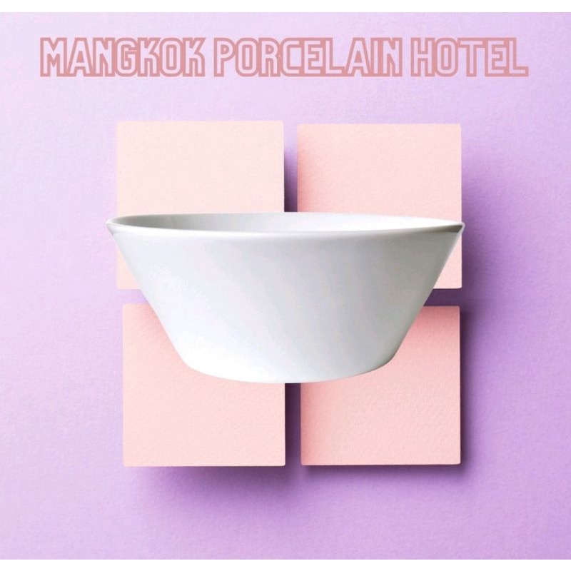 Mangkok Porcelain Hotel | Mangkok Keramik | Mangkok Saji Cantik (6 PCS)