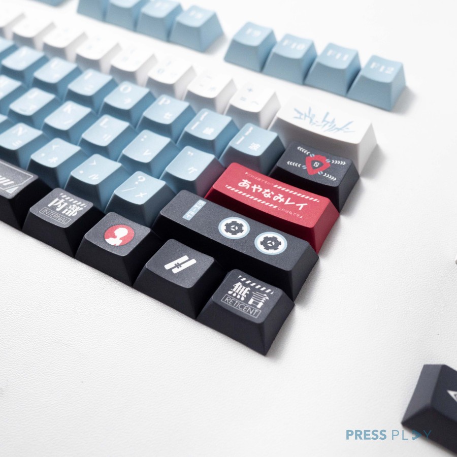 Press Play Rei Ayanami Evangelion PBT Keycaps 142 set JSA Profile