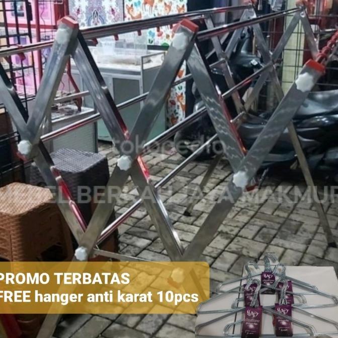 jemuran baju stainless steel jumbo