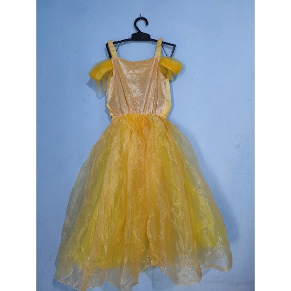 Gaun anak karakter Princess Belle