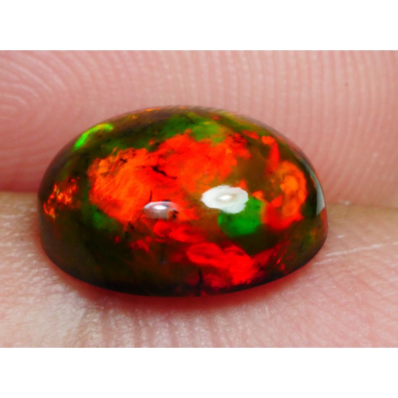 black opal batu kalimaya welo natural red neon full kembang jarong HQ