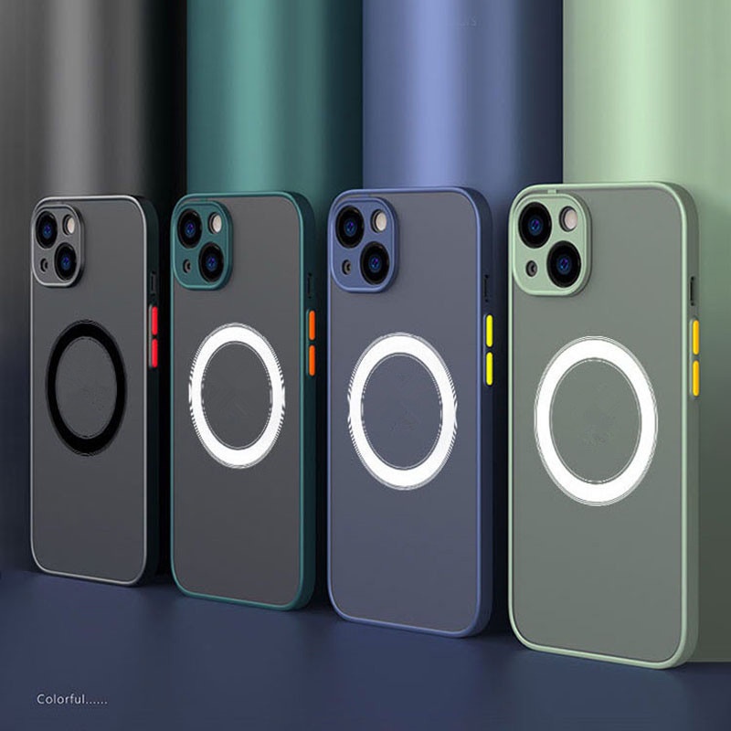 Casing Armor Magsafe Magnetik Shockproof Untuk iPhone 13 14 12 11 Pro Max Mini X XR XS 14 Plus
