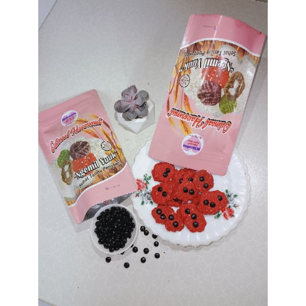 

nicha cookies havermut rasa Red velvet topping chocohips kemasan pouch