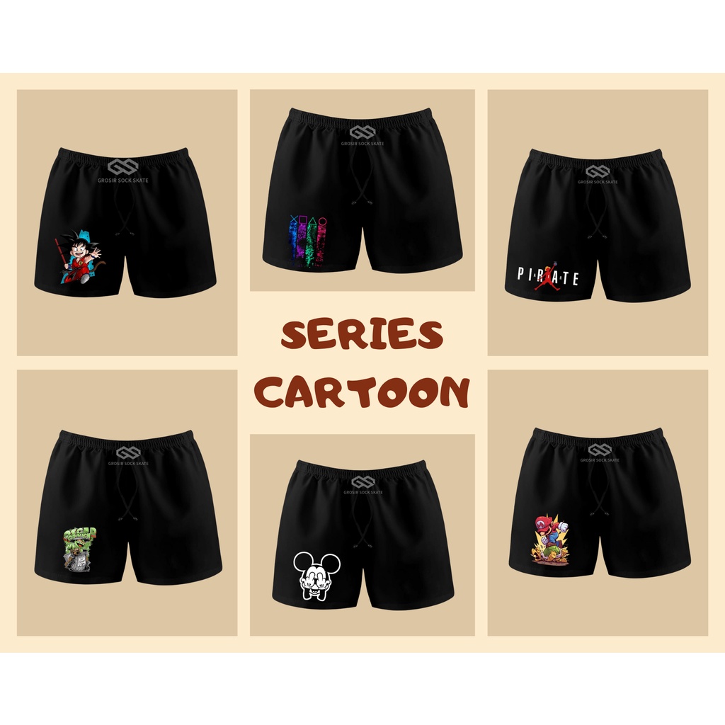 CELANA BOXER PRIA SERIES CARTOON BEST SELLER