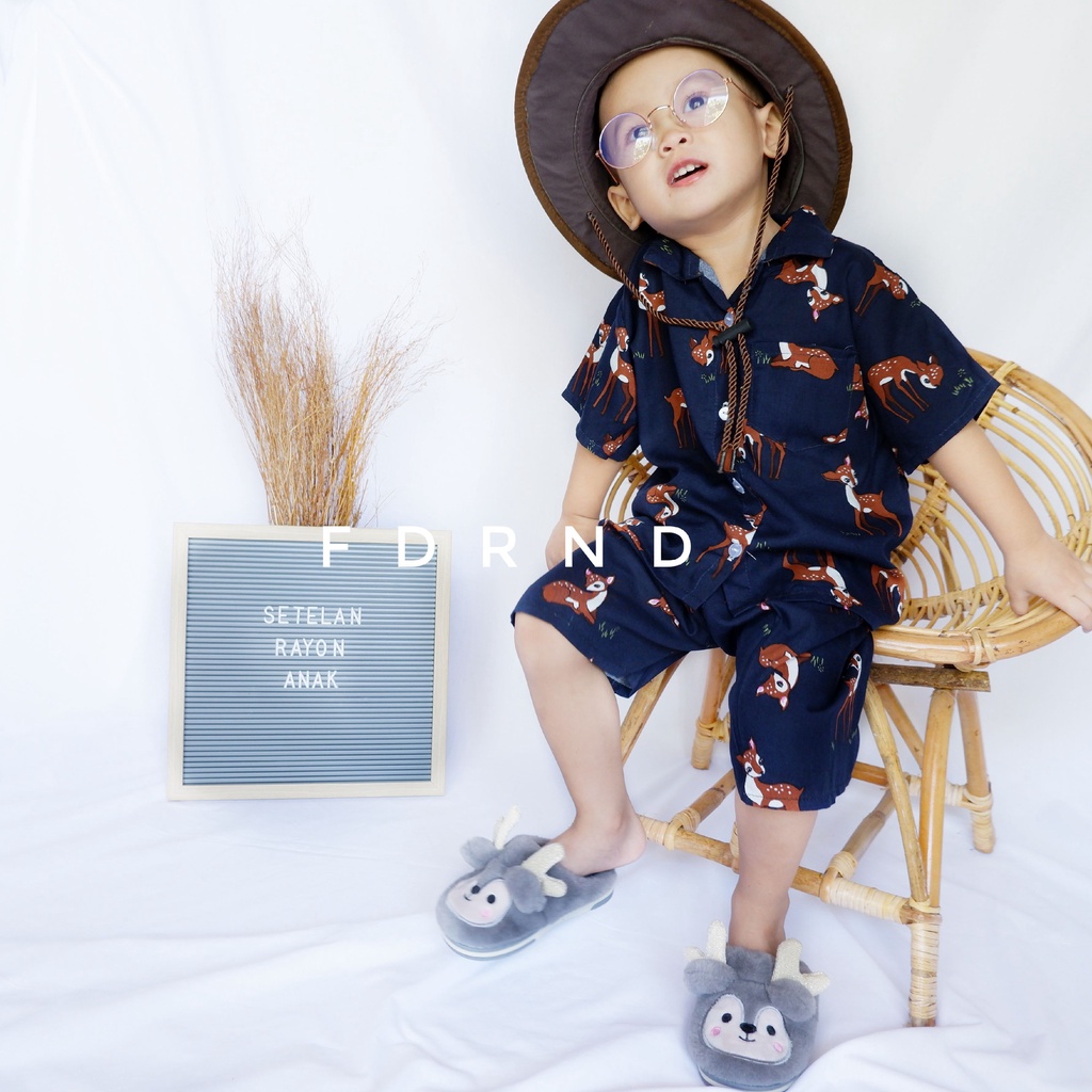 Piyama Baju Tidur Anak Rayon Setelan Rayon Anak