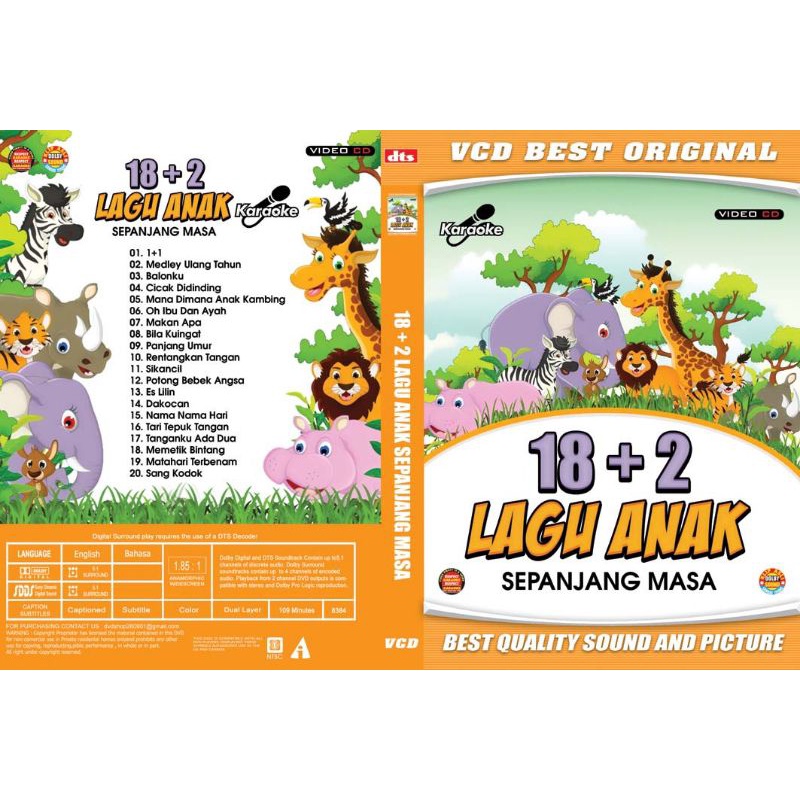 Kaset Video Lagu Anak " Lagu Anak Sepanjang Masa 18+2 "