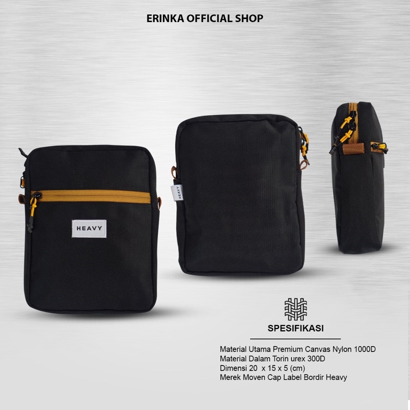 Heavy.Bag Slingbag mini distro Heavy Original - Tas Selempang Pria Casual