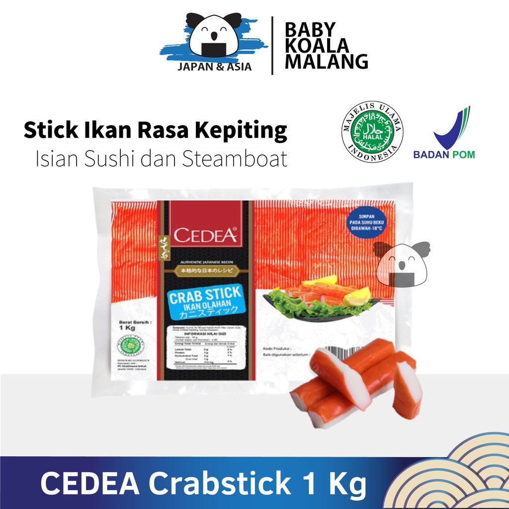 

CEDEA Crabstick Stik Kepiting 1 Kg Halal | Crab Stick Sushi Steamboat