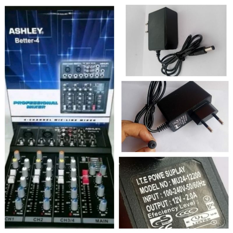 AC DC adaptor mixer Ashley better option expert mhouse 12v 2A Original 12Volt Berkualitas
