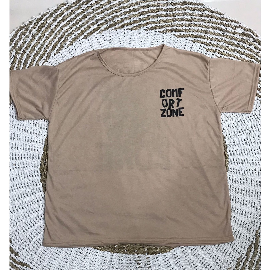 FC - KAOS OVERSIZE CONFORT ZONE / KAOS ESCAPE YOUR / KAOS KEREN ( LD : 110CM  PJ :65CM )