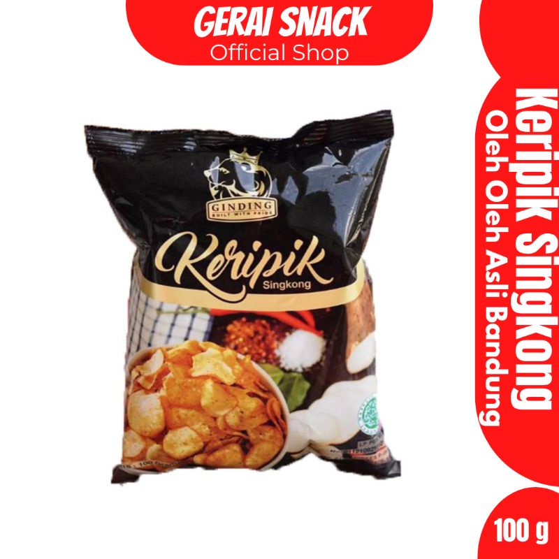 Keripik Singkong Ginding Extra Pedas Khas Bandung (100gr)