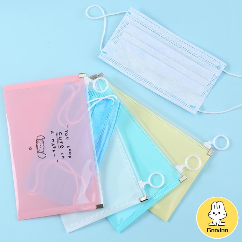 Tempat Penyimpanan Masker Resleting/Dompet Masker Tas Pouch Storage Zipper -Doo