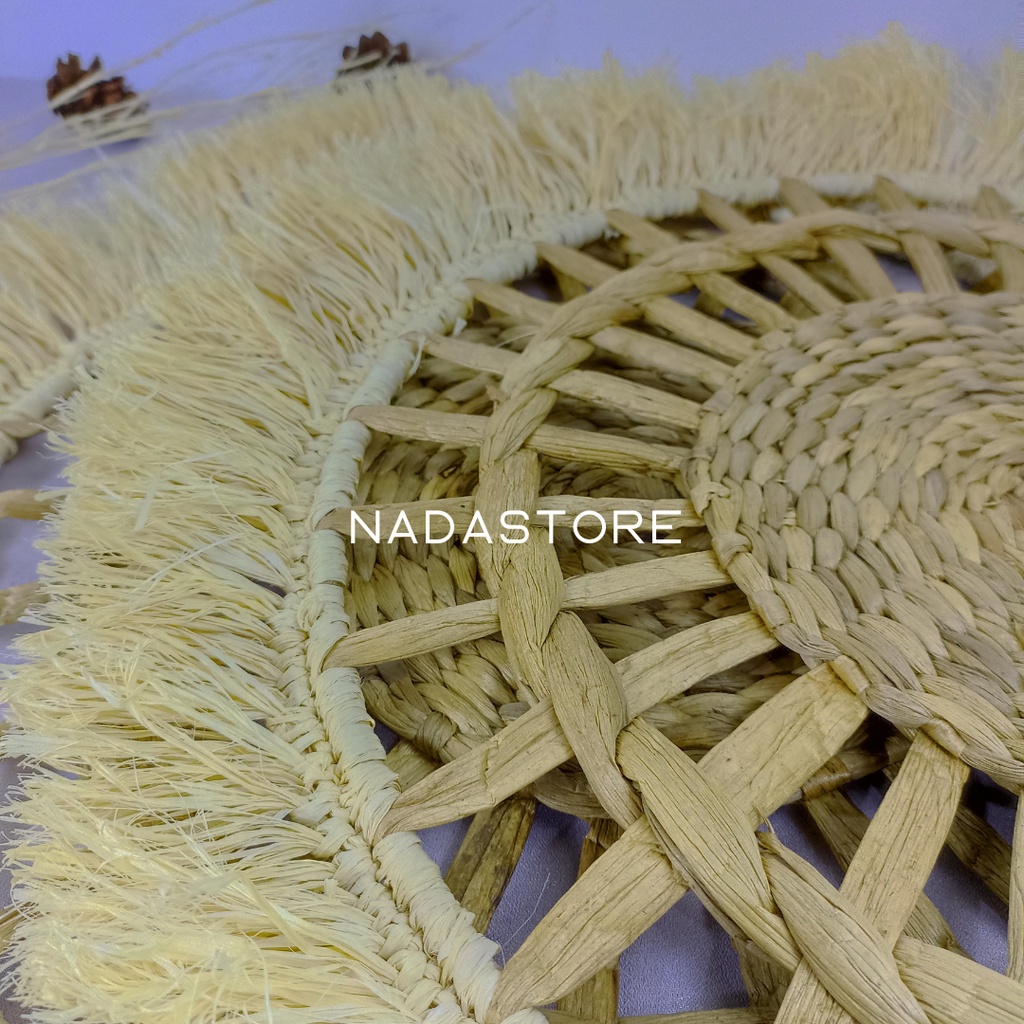 WALLDECOR RUMBAI UNIK DAN AESTHETIC / HIASAN DINDING NATURAL DIAMETER 40 CM