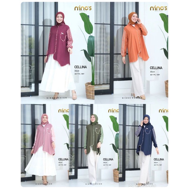 TUNIK BLOUSE CELLINA TERBARU NINOS BY NINOS DESIGN 1357 ORIGINAL