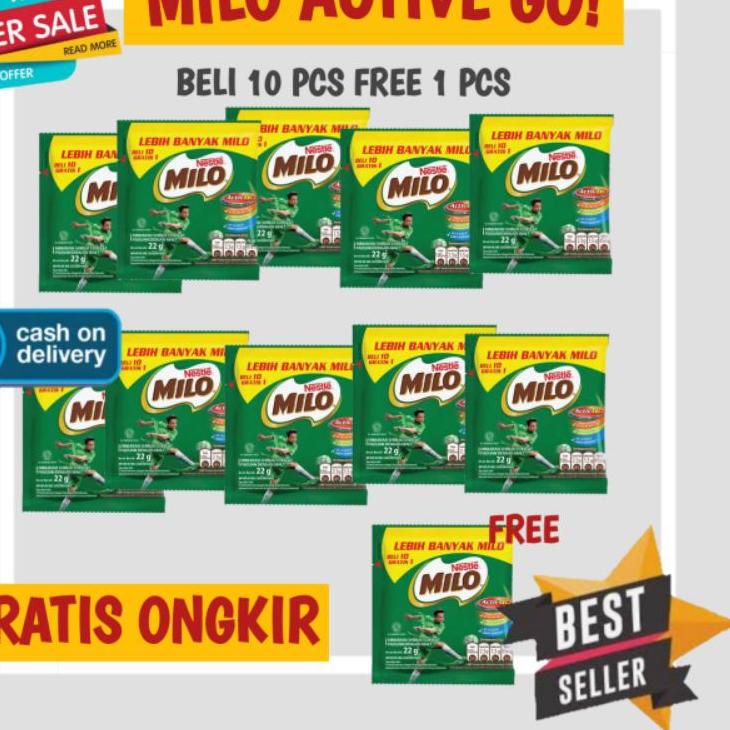 

CodeAa1A9--Susu Milo Nestle Sachet 22 gr 1 renceng isi 10 free 1 pcs total 11pcs