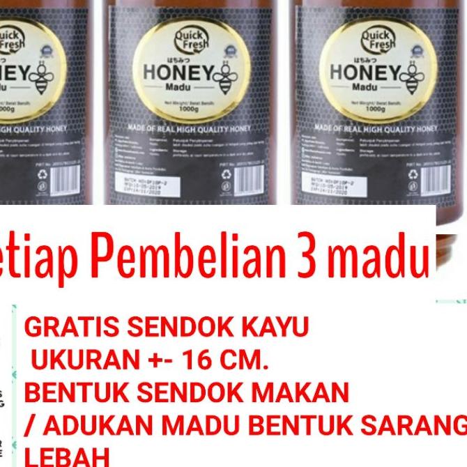 

Diskon✔️Quick Fresh Honey 1000 Gr Bucket. Quick Fresh honey 1 kg Madu alami termurah|SQ1