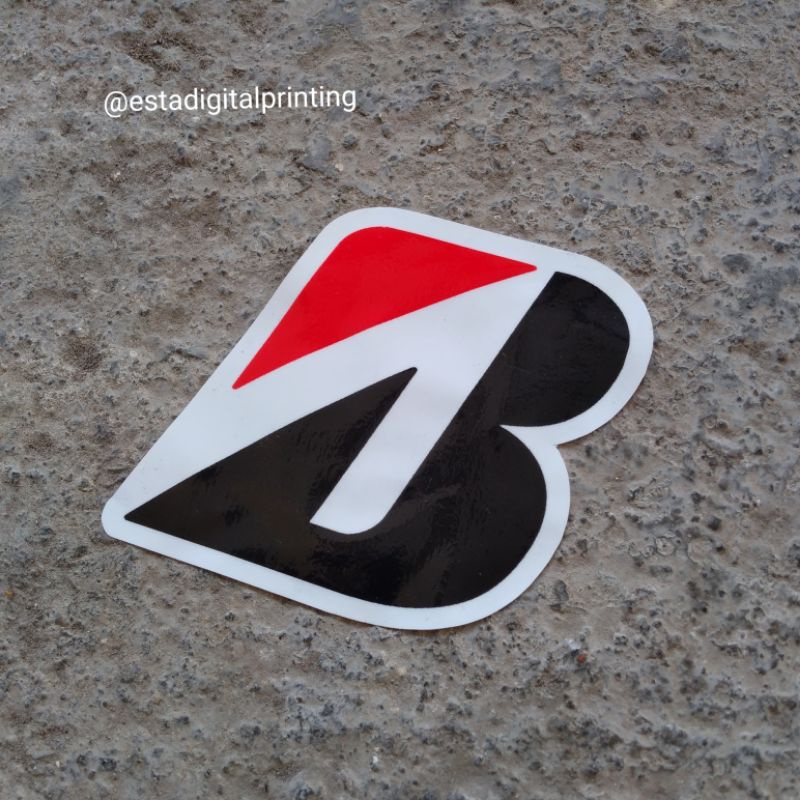 

stiker spakbor logo B, stiker Logo BRIDGESTONE