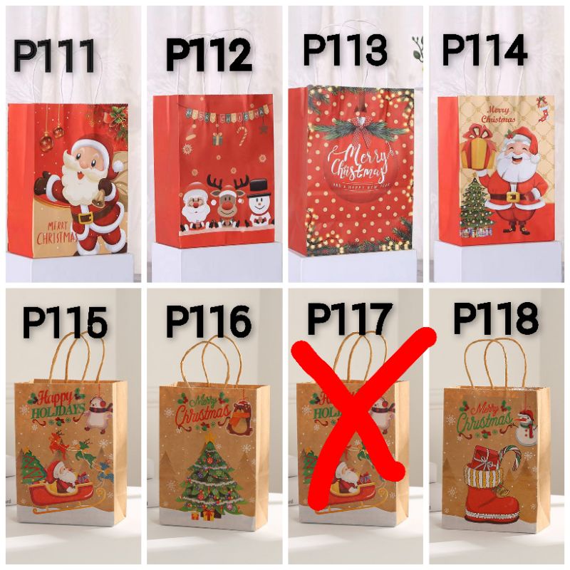 PAPER BAG HADIAH NATAL TAS HAMPERS KADO MERRY CHRISTMAS PB-03 MEDIUM/ LARGE