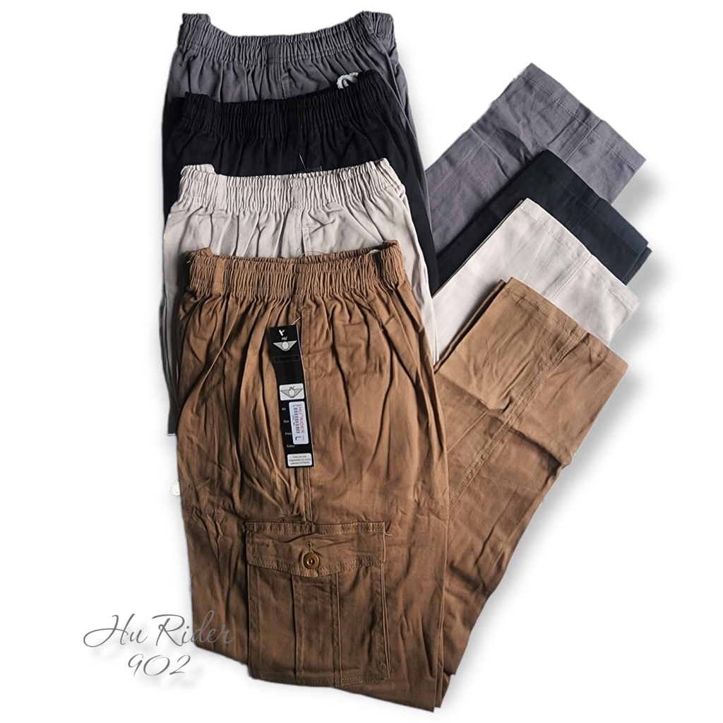 Celana Pinggang Karet Cargo Pria/Wanita