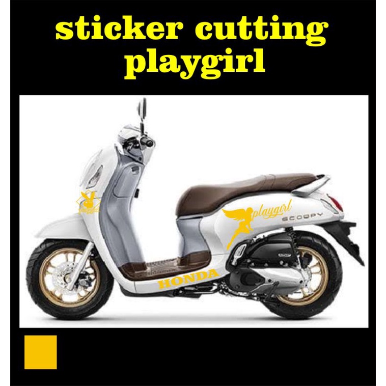 stiker cutting sticker variasi motor scoopy playgirl