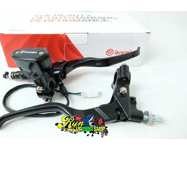 EXCLUSIVEhandle master rem Brembo md racing boi tabung oval plus breket dudukan spion switch rem kir