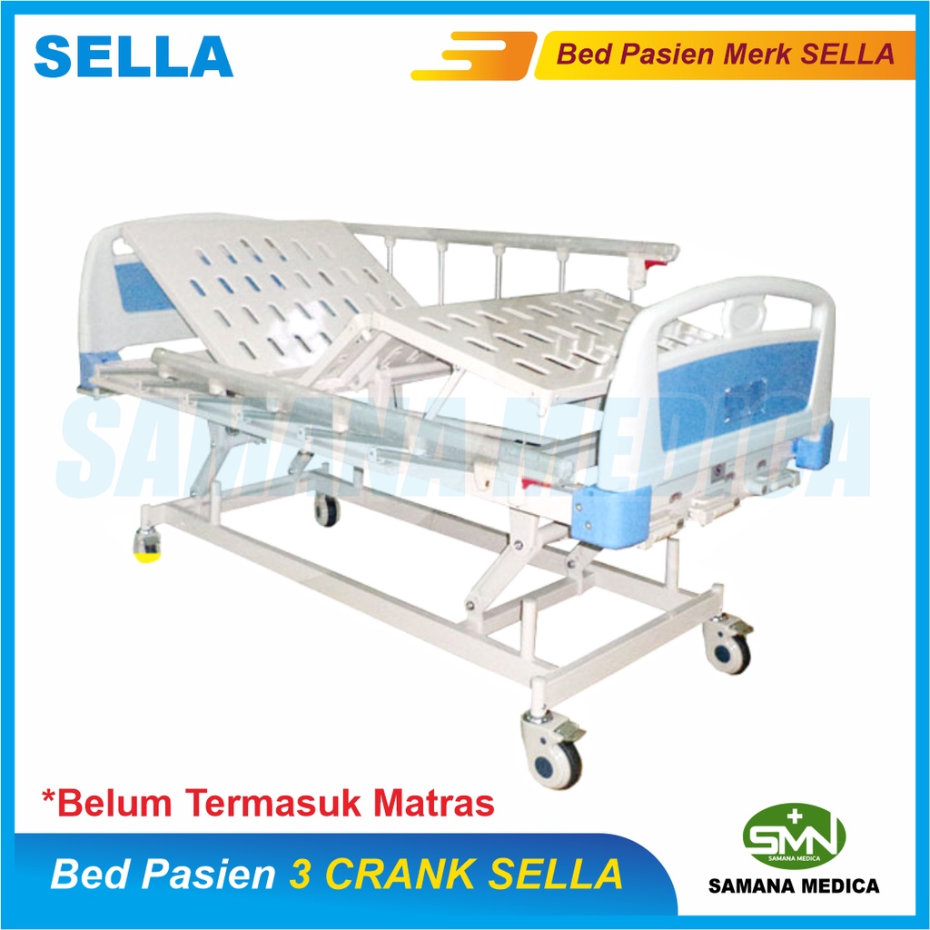 Bed Pasien ELEKTRIK 3 crank SELLA Ranjang Pasien Tempat Tidur Promo Murah